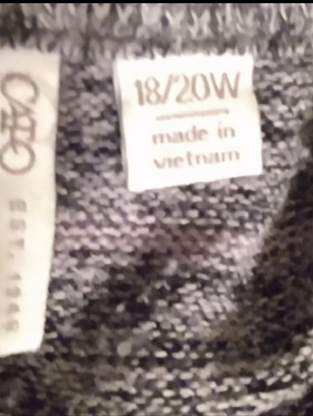 Cato Gray Striped Top Sz 18/20W - Picture 7 of 8